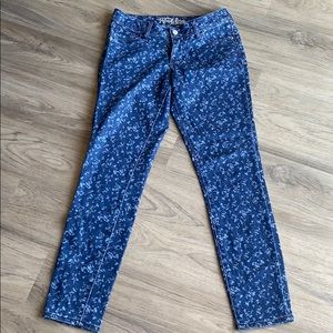 Old Navy Rockstar Skinny Fit Floral Jeans